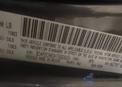 2017 Dodge Journey Se из США, поврежденный, VIN 3C4PDCAB3HT682620